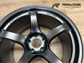 Gram Lights 57CR 19x9.5 +25/19x10.5 +12 5x114.3 Semi Gloss Black (Staggered, Set of 4) WGCR425EH/WGCR612EH